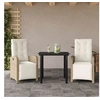 Image de Ensemble de Bistro avec Coussins 3 pcs, Chaises et Table de Patio, Meubles de Terrasse Extérieur, Moderne, Beige 3212577