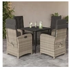 Image de Ensemble à Manger de Jardin avec Coussins 5 pcs, Chaises et Table de Patio, Meubles de Terrasse, Moderne, Gris Clair 3212599