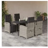 Image de Ensemble à Manger de Jardin avec Coussins 5 pcs, Chaises et Table de Patio, Meubles de Terrasse, Moderne, Gris Clair 3212600