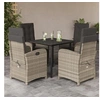 Image de Ensemble à Manger de Jardin avec Coussins 5 pcs, Chaises et Table de Patio, Meubles de Terrasse, Moderne, Gris Clair 3212606