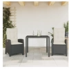 Image de 3-delige Tuinset met kussens poly rattan zwart3212626