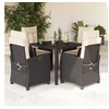 Image de 5-delige Tuinset met kussens poly rattan zwart3212627