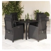 Image de 5-delige Tuinset met kussens poly rattan zwart3212637