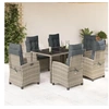 Image de Ensemble à Manger de Jardin avec Coussins 7 pcs, Table et Chaises avec Dossier Réglable, Meubles d'Extérieur, 3212648