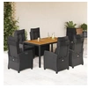 Image de Ensemble à Manger de Jardin avec Coussins 7 pcs, Table et Chaises avec Dossier Réglable, Meubles d'Extérieur, 3212666