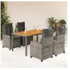 Image de Ensemble à Manger de Jardin avec Coussins 5 pcs, Table et Chaises avec Dossier Réglable, Meubles d'Extérieur, 3212674