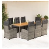 Image de 9-delige Tuinset met kussens poly rattan grijs3212678