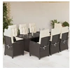 Image de 9-delige Tuinset met kussens poly rattan bruin3212687