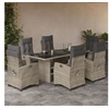 Image de Ensemble à Manger de Jardin avec Coussins 7 pcs, Table et Chaises avec Dossier Réglable, Meubles d'Extérieur, 3212698