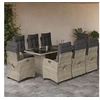 Image de 9-delige Tuinset met kussens poly rattan lichtgrijs3212699