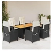 Image de Ensemble à Manger de Jardin avec Coussins 7 pcs, Table et Chaises avec Dossier Réglable, Meubles d'Extérieur, 3212704