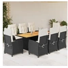 Image de Ensemble à Manger de Jardin avec Coussins 9 pcs, Table et Chaises avec Dossier Réglable, Meubles d'Extérieur, 3212705