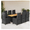 Image de Ensemble à Manger de Jardin avec Coussins 9 pcs, Table et Chaises avec Dossier Réglable, Meubles d'Extérieur, 3212709