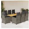 Image de 9-delige Tuinset met kussens poly rattan grijs3212712