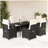 Image de Ensemble à Manger de Jardin avec Coussins 7 pcs, Table et Chaises avec Dossier Réglable, Meubles d'Extérieur, 3212727