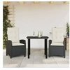 Image de Ensemble à Manger de Jardin avec Coussins 3 pcs, Table et Chaises avec Dossier Réglable, Meubles d'Extérieur, 3212732