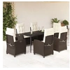Image de Ensemble à Manger de Jardin avec Coussins 7 pcs, Table et Chaises avec Dossier Réglable, Meubles d'Extérieur, 3212767