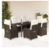 Image de Ensemble à Manger de Jardin avec Coussins 7 pcs, Table et Chaises avec Dossier Réglable, Meubles d'Extérieur, 3212778