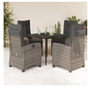 Image de Ensemble à manger de jardin 5 pcs avec coussins Gris 3212783