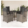 Image de Ensemble à manger de jardin 5 pcs avec coussins Gris 3212784