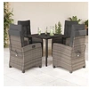 Image de Ensemble à Manger de Jardin avec Coussins 5 pcs, Table et Chaises avec Dossier Réglable, Meubles d'Extérieur, 3212794