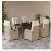 Image de 7-delige Tuinset met kussens poly rattan beige3212817
