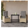 Image de Ensemble à manger de jardin et coussins 3 pcs mélange beige 3212822