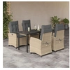 Image de 5-delige Tuinset met kussens poly rattan gemengd beige3212835