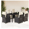Image de Ensemble à Manger de Jardin avec Coussins 7 pcs, Table et Chaises avec Dossier Réglable, Meubles d'Extérieur, 3212886