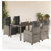 Image de Ensemble à Manger de Jardin avec Coussins 5 pcs, Table et Chaises avec Dossier Réglable, Meubles d'Extérieur, 3212896