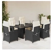 Image de Ensemble à Manger de Jardin avec Coussins 7 pcs, Table et Chaises avec Dossier Réglable, Meubles d'Extérieur, 3212918