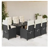 Image de Ensemble à Manger de Jardin avec Coussins 9 pcs, Table et Chaises avec Dossier Réglable, Meubles d'Extérieur, 3212919