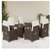 Image de Ensemble à Manger de Jardin avec Coussins 7 pcs, Table et Chaises avec Dossier Réglable, Meubles d'Extérieur, 3212922