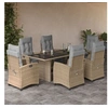 Image de 7-delige Tuinset met kussens poly rattan gemengd beige3212928