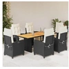 Image de Ensemble à Manger de Jardin avec Coussins 7 pcs, Table et Chaises avec Dossier Réglable, Meubles d'Extérieur, 3212934