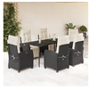 Image de Ensemble à Manger de Jardin avec Coussins 7 pcs, Table et Chaises avec Dossier Réglable, Meubles d'Extérieur, 3212950