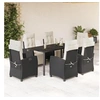 Image de Ensemble à Manger de Jardin avec Coussins 7 pcs, Table et Chaises avec Dossier Réglable, Meubles d'Extérieur, 3212957