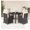 Image de 5-delige Tuinset met kussens poly rattan zwart3213059