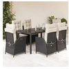 Image de Ensemble à Manger de Jardin avec Coussins 7 pcs, Table et Chaises avec Dossier Réglable, Meubles d'Extérieur, 3213062