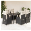 Image de Ensemble à Manger de Jardin avec Coussins 7 pcs, Table et Chaises avec Dossier Réglable, Meubles d'Extérieur, 3213063