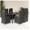 Image de Ensemble à Manger de Jardin avec Coussins 7 pcs, Table et Chaises avec Dossier Réglable, Meubles d'Extérieur, 3213071
