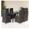 Image de Ensemble à Manger de Jardin avec Coussins 7 pcs, Table et Chaises avec Dossier Réglable, Meubles d'Extérieur, 3213072