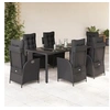 Image de Ensemble à Manger de Jardin avec Coussins 7 pcs, Table et Chaises avec Dossier Réglable, Meubles d'Extérieur, 3213073