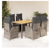 Image de Ensemble à Manger de Jardin avec Coussins 7 pcs, Table et Chaises avec Dossier Réglable, Meubles d'Extérieur, 3213107