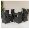 Image de Ensemble à Manger de Jardin avec Coussins 7 pcs, Table et Chaises avec Dossier Réglable, Meubles d'Extérieur, 3213115