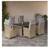 Image de Ensemble à Manger de Jardin avec Coussins 7 pcs, Table et Chaises avec Dossier Réglable, Meubles d'Extérieur, 3213127