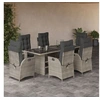 Image de Ensemble à Manger de Jardin avec Coussins 7 pcs, Table et Chaises avec Dossier Réglable, Meubles d'Extérieur, 3213130