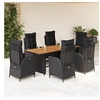 Image de Ensemble à Manger de Jardin avec Coussins 7 pcs, Table et Chaises avec Dossier Réglable, Meubles d'Extérieur, 3213139