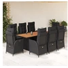 Image de Ensemble à Manger de Jardin avec Coussins 9 pcs, Table et Chaises avec Dossier Réglable, Meubles d'Extérieur, 3213140