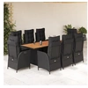 Image de Ensemble à Manger de Jardin avec Coussins 9 pcs, Table et Chaises avec Dossier Réglable, Meubles d'Extérieur, 3213141